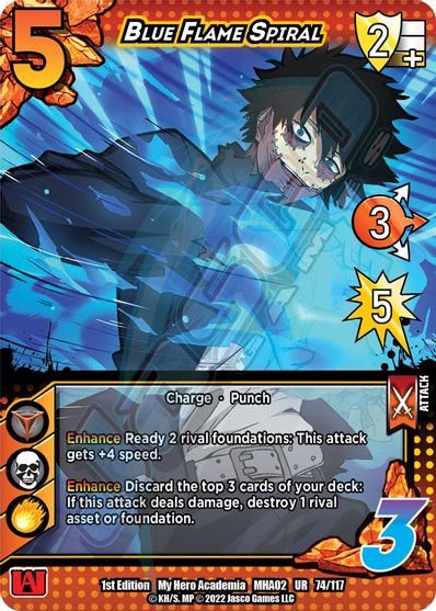 074/117 - Blue Flame Spiral - Crimson Rampage 1st Edition