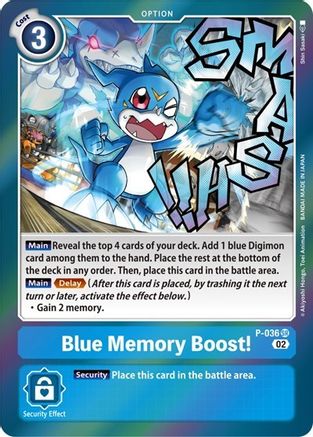 P-036SR Blue Memory Boost! (Resurgence Booster Reprint)