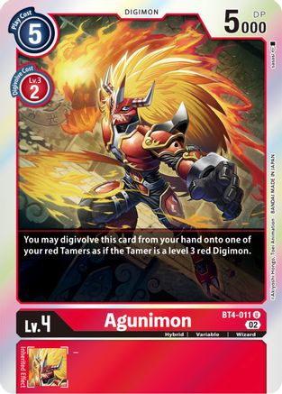 BT4-011UC Agunimon (Resurgence Booster Reprint)