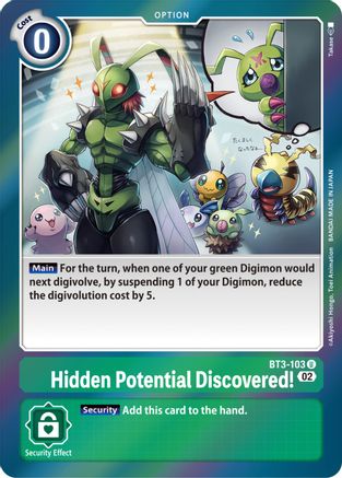 BT3-103UC Hidden Potential Discovered! (Resurgence Booster Reprint)