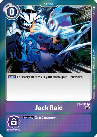 BT4-111C Jack Raid (Resurgence Booster Reprint)