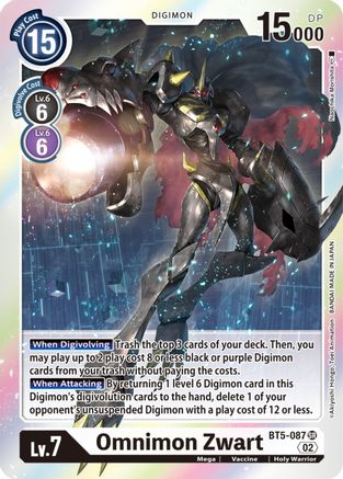 BT5-087SR Omnimon Zwart (Resurgence Booster Reprint)