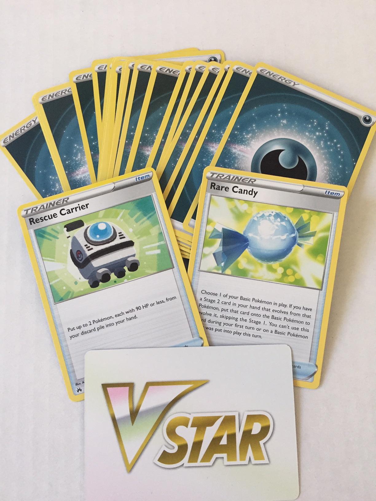 20x Darkness Energy + 2x Random Trainer Cards - Volution Cards and Collectables