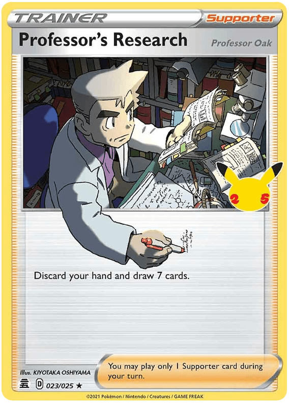 023/025 Professor's Research Holo Rare - Pokemon Celebrations - Volution Cards and Collectables