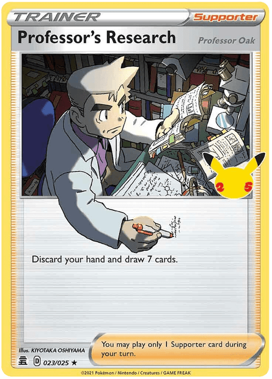 023/025 Professor's Research Holo Rare - Pokemon Celebrations - Volution Cards and Collectables