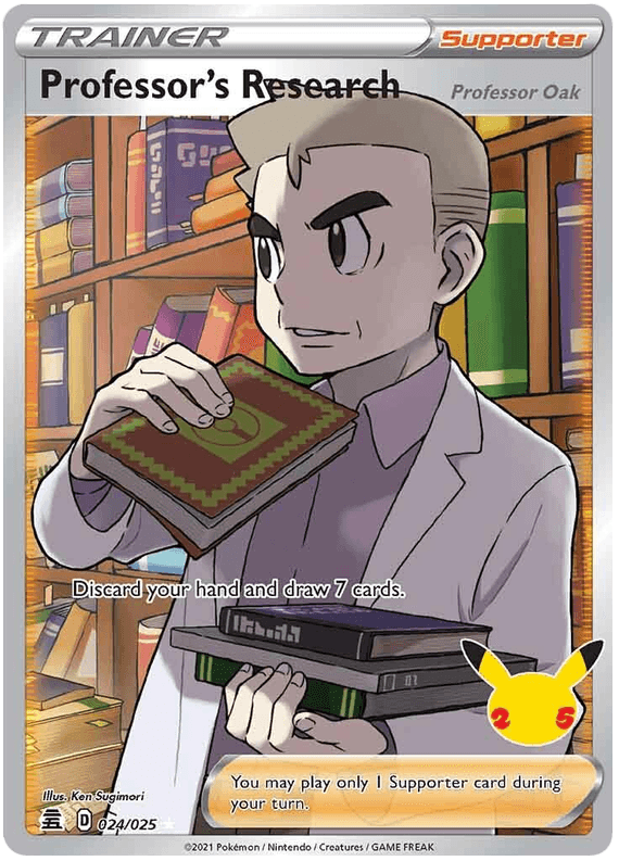 024/025 Professor's Research Ultra Rare - Pokemon Celebrations - Volution Cards and Collectables