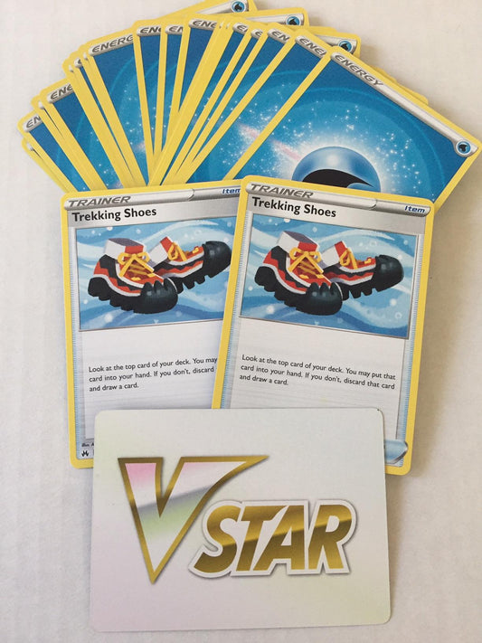 20x Water Energy + 2x Random Trainer Cards - Volution Cards and Collectables