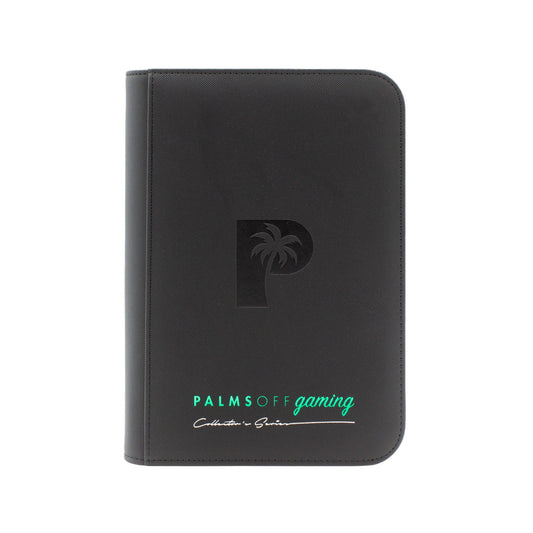 Palms Off Gaming – 4 Pocket Zip Trading Card Binder – BLACK - Volution Cards and Collectables