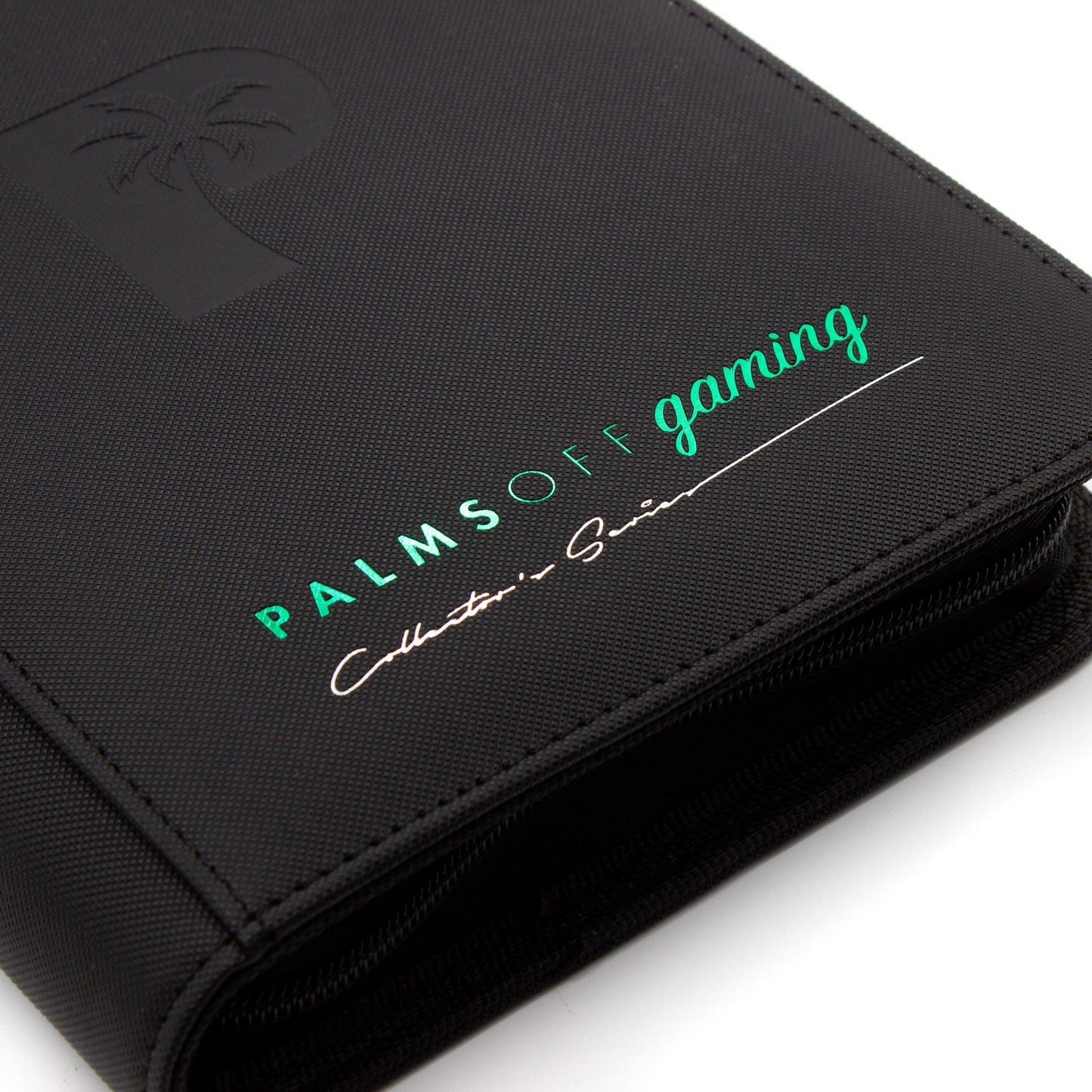 Palms Off Gaming – 4 Pocket Zip Trading Card Binder – BLACK - Volution Cards and Collectables