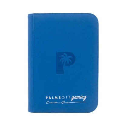 Palms Off Gaming – 4 Pocket Zip Trading Card Binder – BLUE - Volution Cards and Collectables