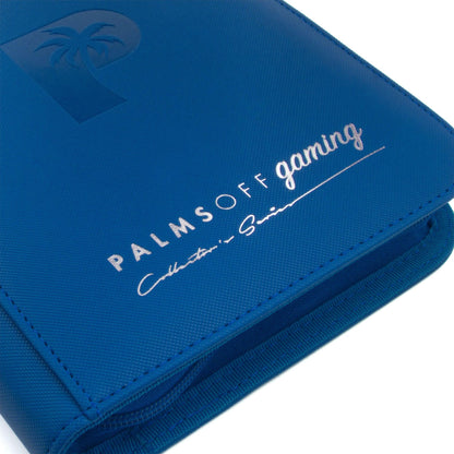 Palms Off Gaming – 4 Pocket Zip Trading Card Binder – BLUE - Volution Cards and Collectables