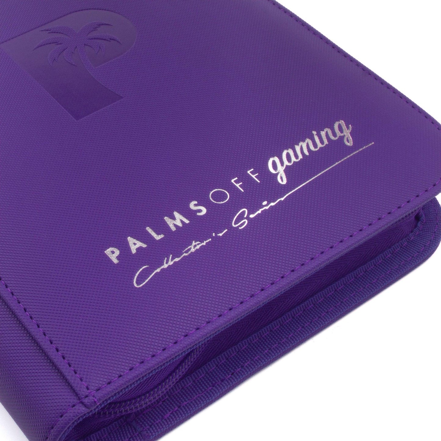 Palms Off Gaming – 4 Pocket Zip Trading Card Binder – PURPLE - Volution Cards and Collectables