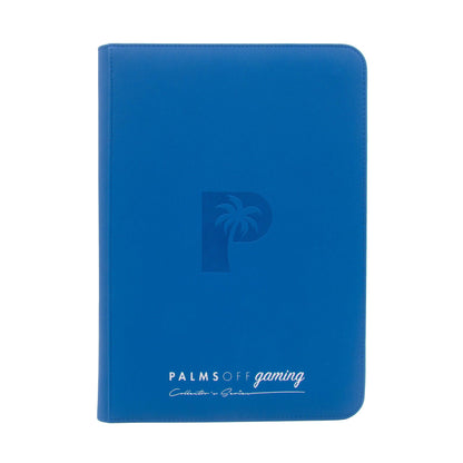 Palms Off Gaming – 9 Pocket Zip Trading Card Binder – BLUE - Volution Cards and Collectables