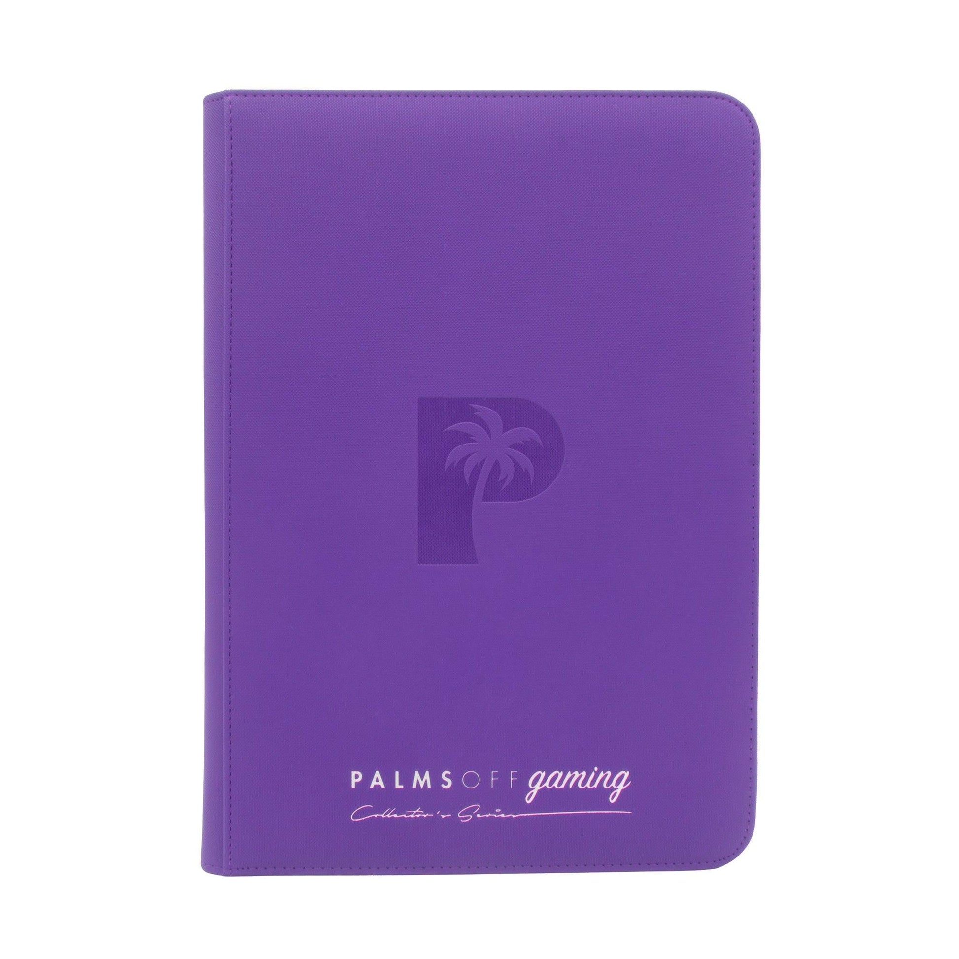 Palms Off Gaming – 9 Pocket Zip Trading Card Binder – PURPLE - Volution Cards and Collectables