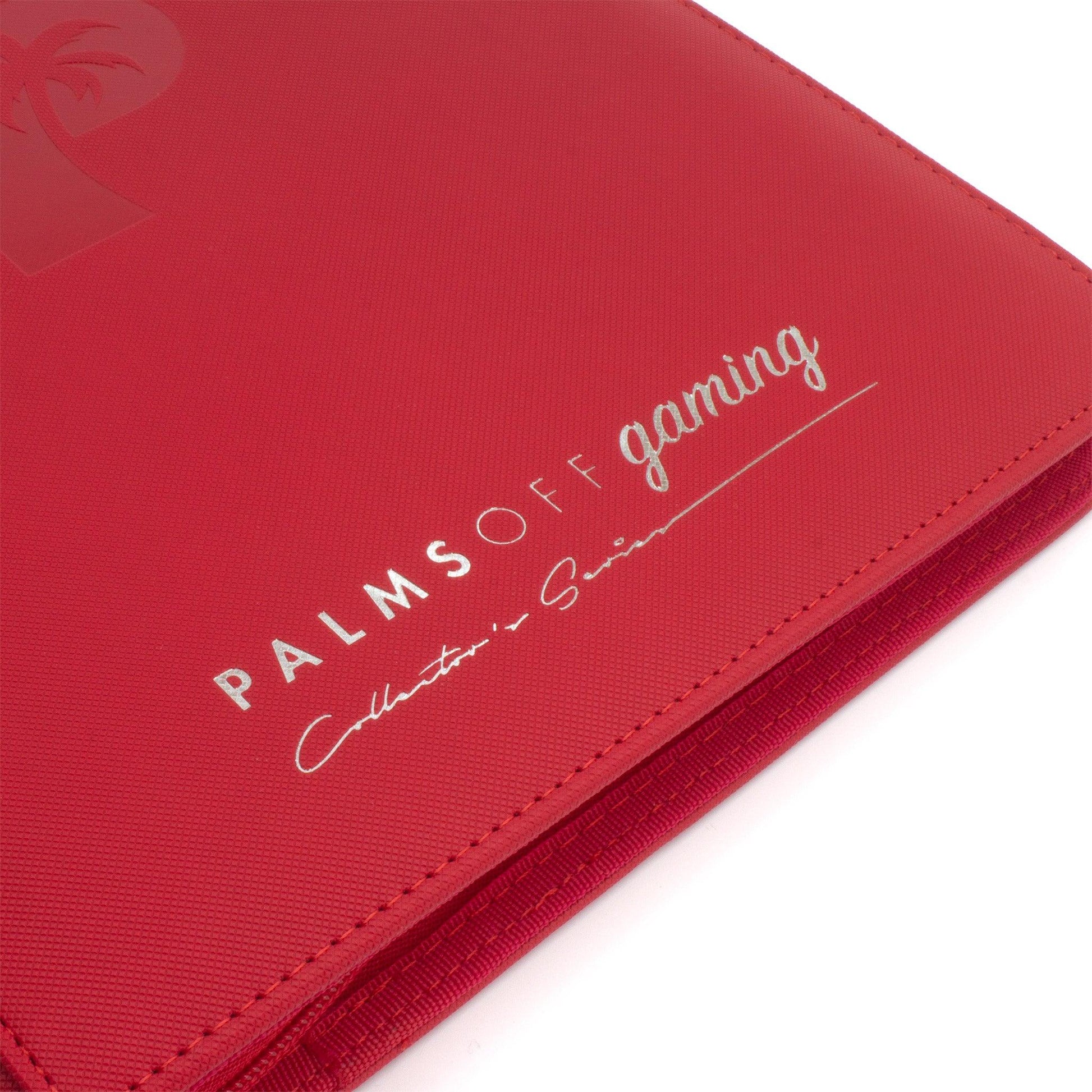 Palms Off Gaming – 9 Pocket Zip Trading Card Binder – RED - Volution Cards and Collectables