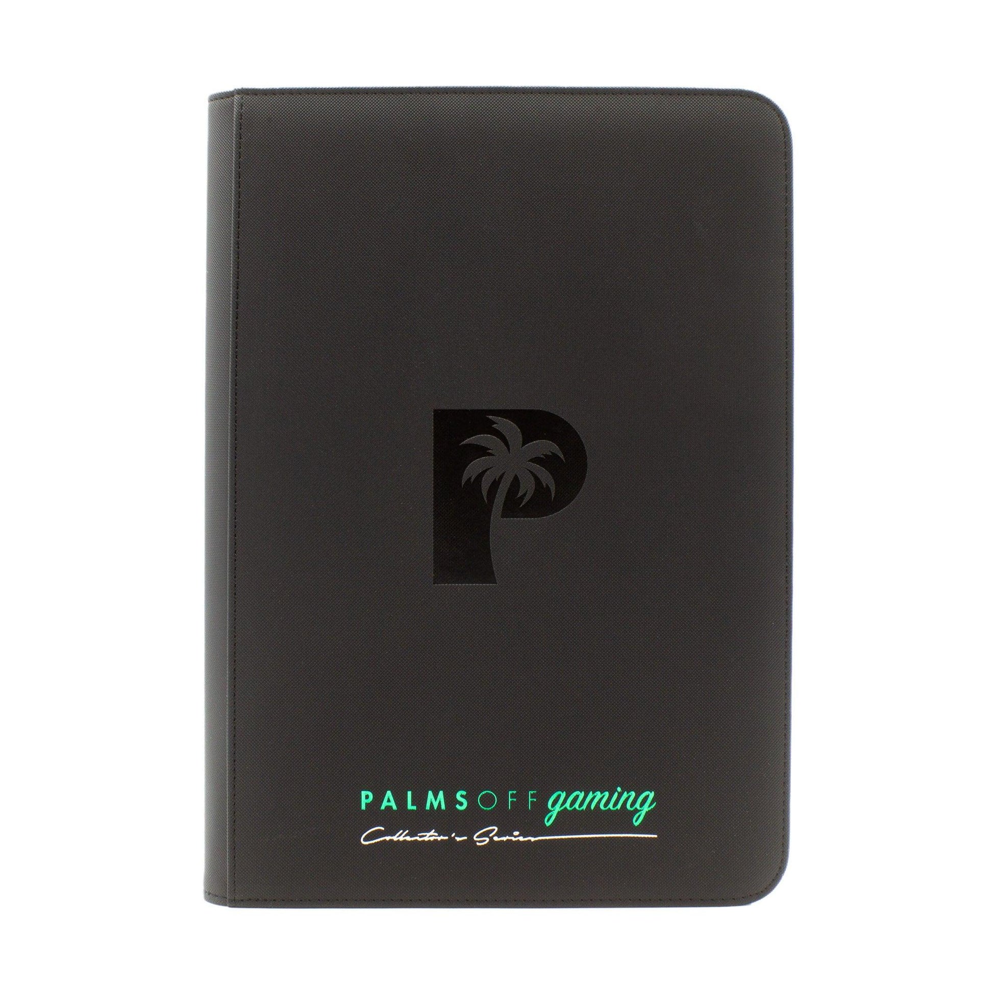 Palms Off Gaming – 9 Pocket Zip Trading Card Binder – BLACK - Volution Cards and Collectables