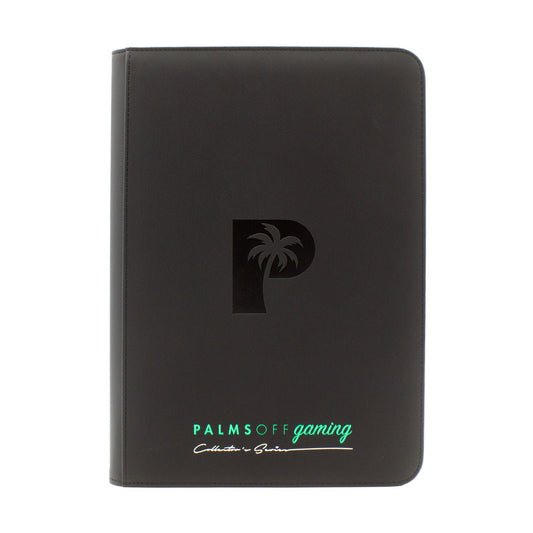 Palms Off Gaming – 9 Pocket Zip Trading Card Binder – BLACK - Volution Cards and Collectables