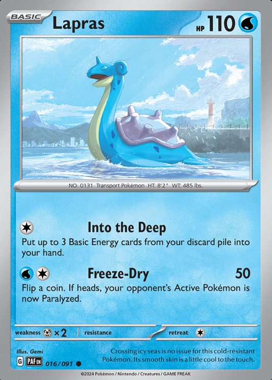 016/091 - Lapras - Paldean Fates