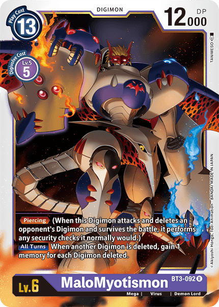 BT3-092R MaloMyotismon - Volution Cards and Collectables