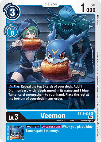 BT11-023UC Veemon - Volution Cards and Collectables