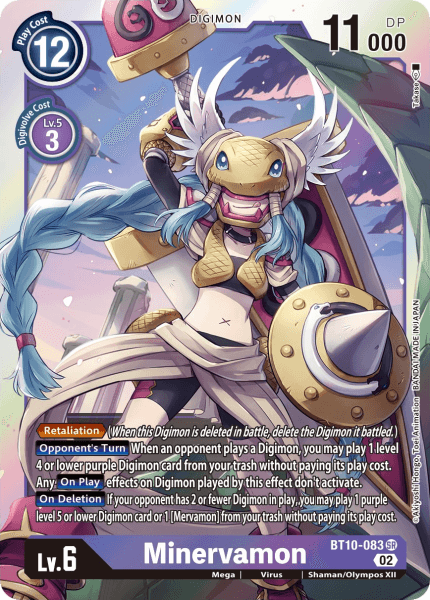 BT10-083SR Minervamon - Volution Cards and Collectables