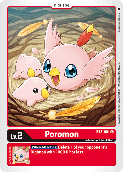 BT3-001UC Poromon - Volution Cards and Collectables