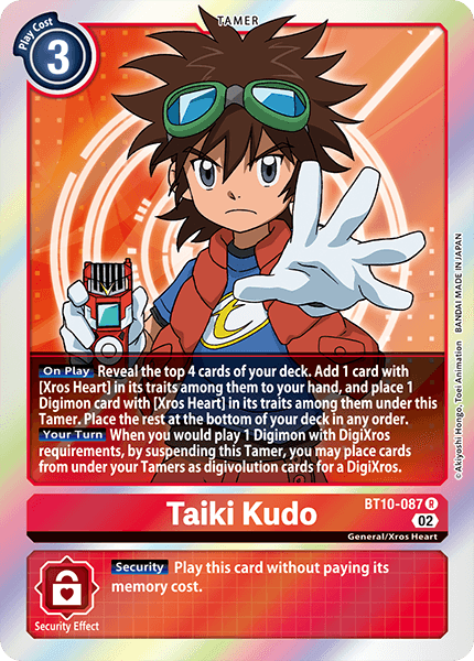 BT10-087R Taiki Kudo - Volution Cards and Collectables