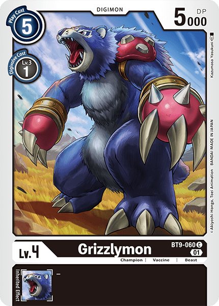 BT9-060C Grizzlymon - Volution Cards and Collectables