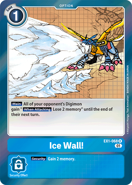 EX1-068R Ice Wall! - Volution Cards and Collectables