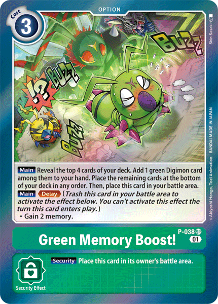 P-038 Green Memory Boost! - Volution Cards and Collectables