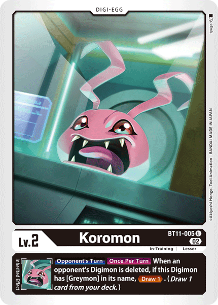 BT11-005UC Koromon (Foil) - Volution Cards and Collectables