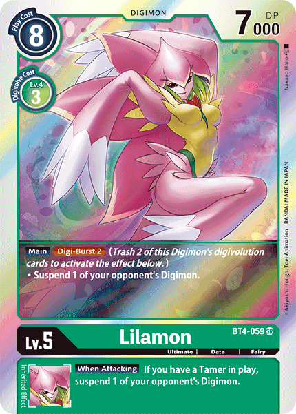 BT4-059SR Lilamon - Volution Cards and Collectables