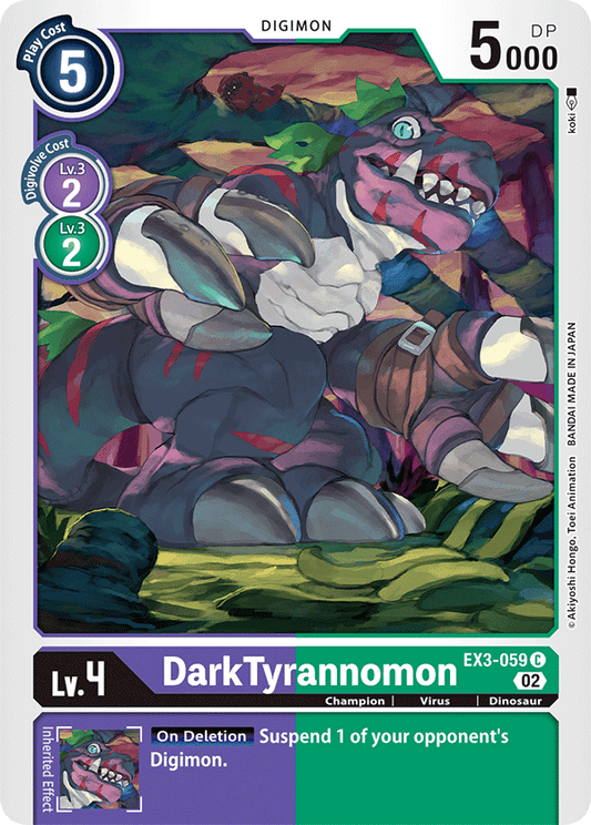 EX3-059C DarkTyrannomon - Volution Cards and Collectables