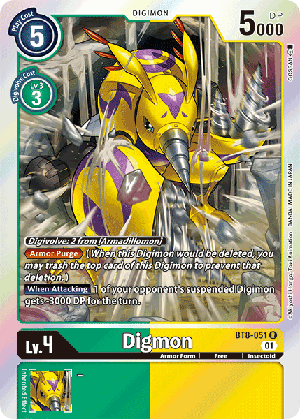 BT8-051R Digmon - Volution Cards and Collectables