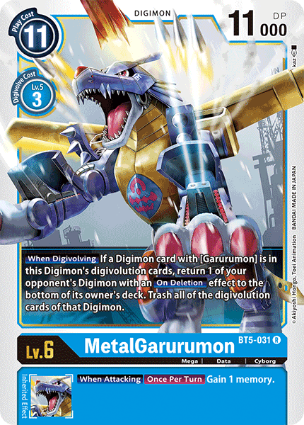 BT5-031R MetalGarurumon - Volution Cards and Collectables