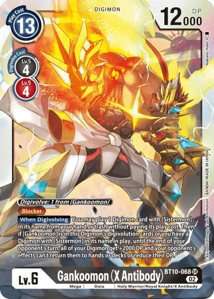 BT10-068SR Gankoomon (X Antibody) - Volution Cards and Collectables