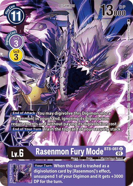 BT8-081UC Rasenmon Fury Mode - Volution Cards and Collectables