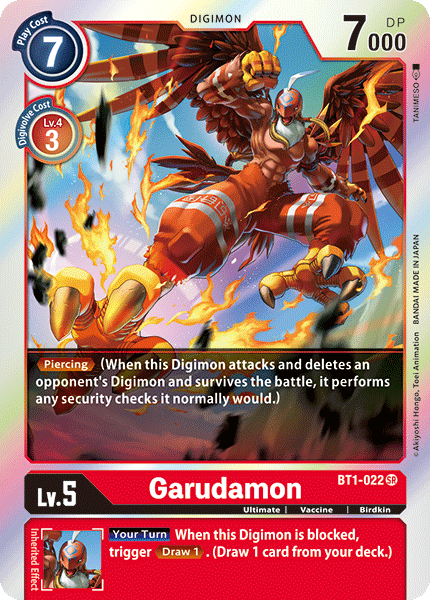 BT1-022SR Garudamon - Volution Cards and Collectables