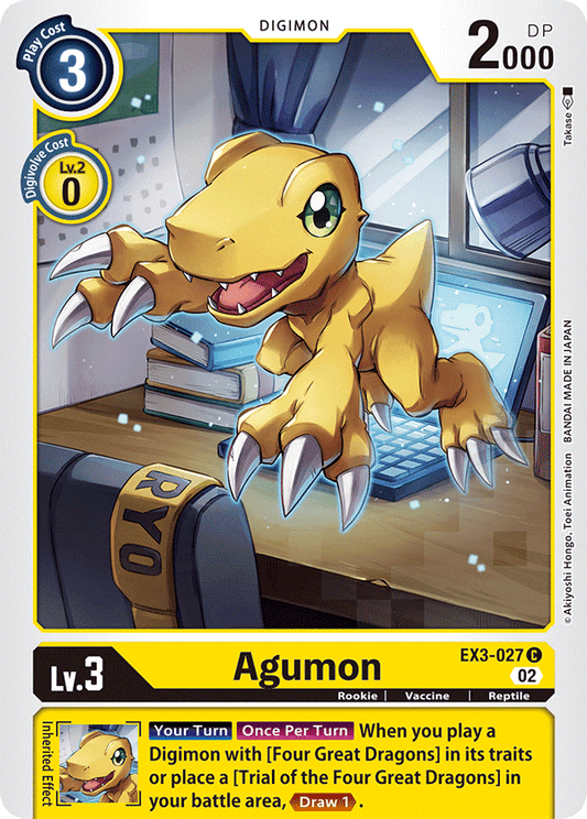 EX3-027C Agumon - Volution Cards and Collectables