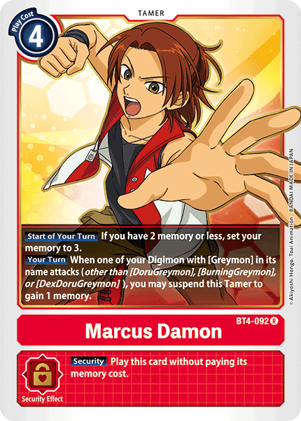 BT4-092R Marcus Damon - Volution Cards and Collectables