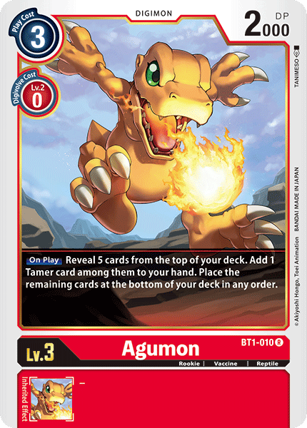 BT1-010R Agumon - Volution Cards and Collectables