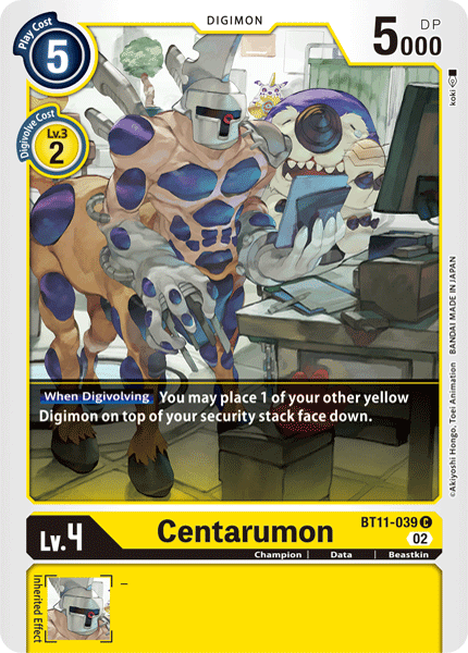 BT11-039C Centarumon (Foil) - Volution Cards and Collectables