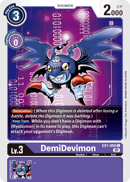 EX1-056C DemiDevimon - Volution Cards and Collectables