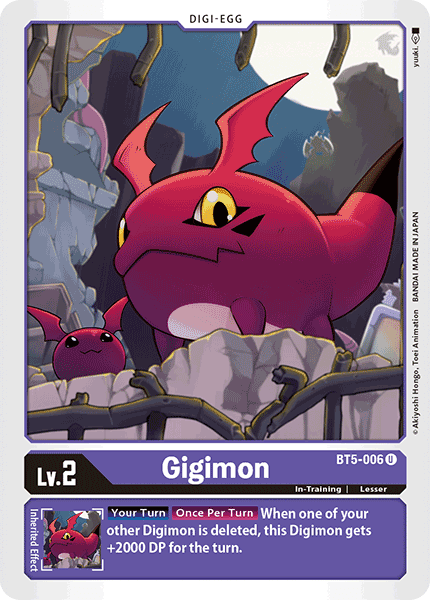 BT5-006UC Gigimon - Volution Cards and Collectables