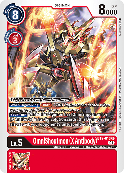 BT9-013UC OmniShoutmon (X Antibody) - Volution Cards and Collectables