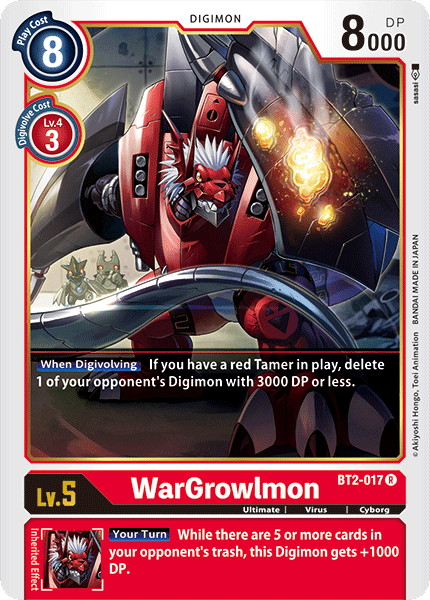 BT2-017R WarGrowlmon - Volution Cards and Collectables