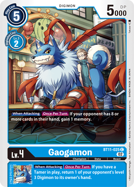 BT11-025C Gaogamon (Foil) - Volution Cards and Collectables