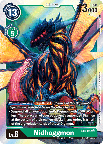 BT4-062SR Nidhoggmon - Volution Cards and Collectables