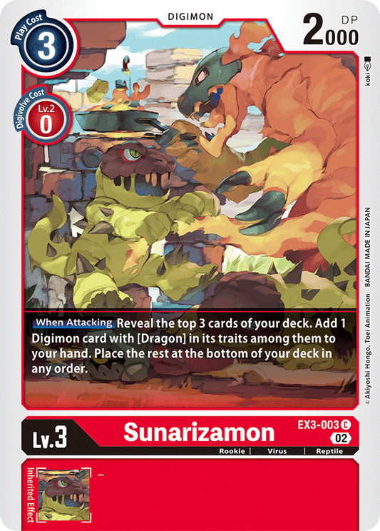 EX3-003C Sunarizamon - Volution Cards and Collectables