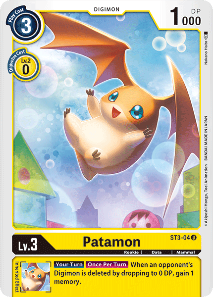 ST3-04UC Patamon - Volution Cards and Collectables